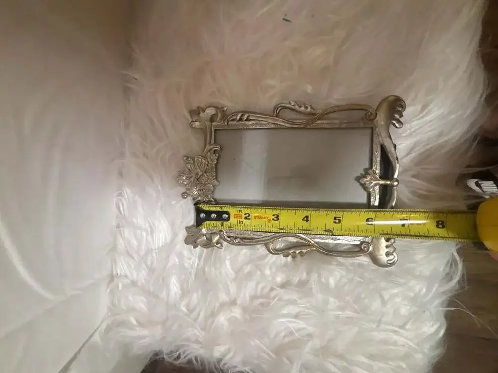 Vintage Art Nouveau Style Ornate Silver Tone Metal Picture Frame